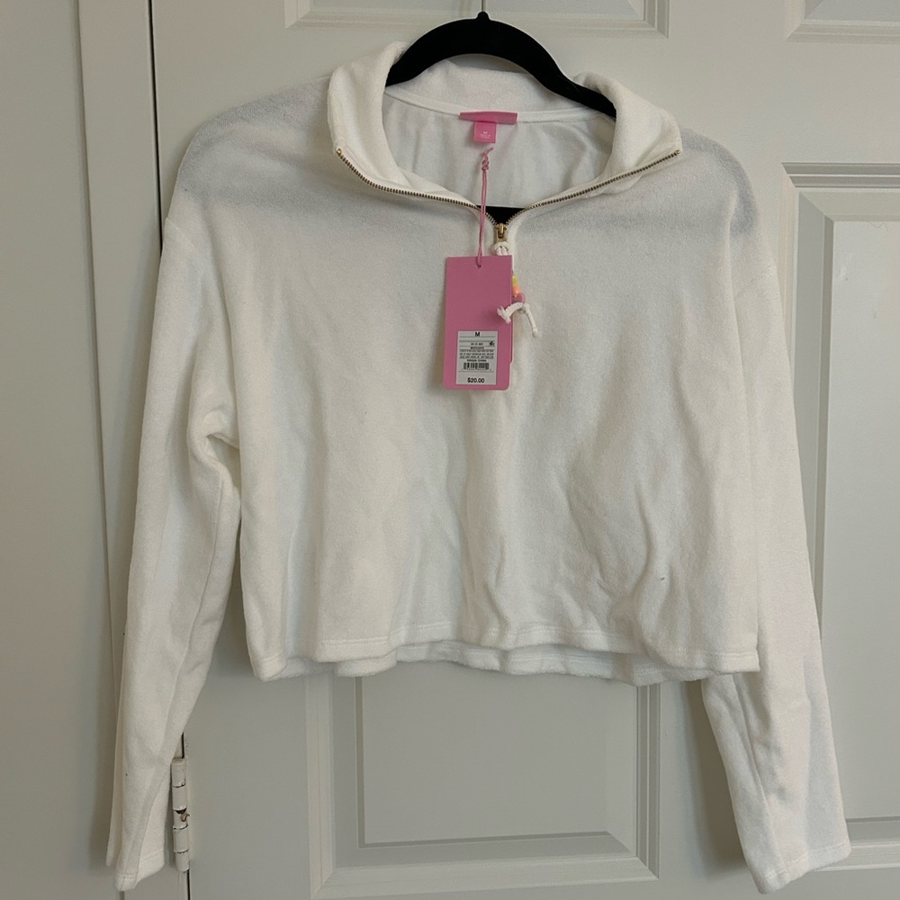 New with tags Stoney Clover Lane x Target white terry sweatshirt & shorts set